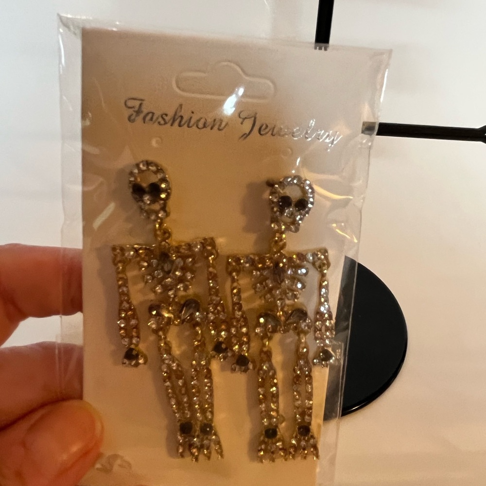 Costume skeleton earrings